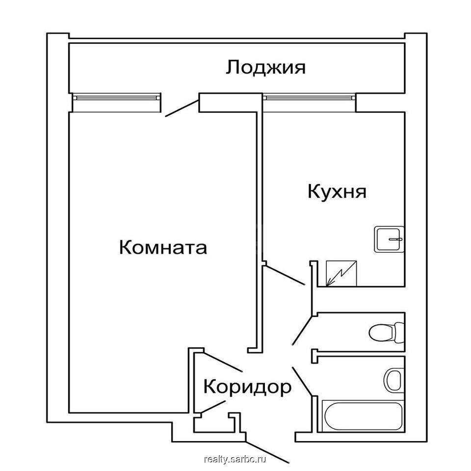 Схема однокомнатной квартиры